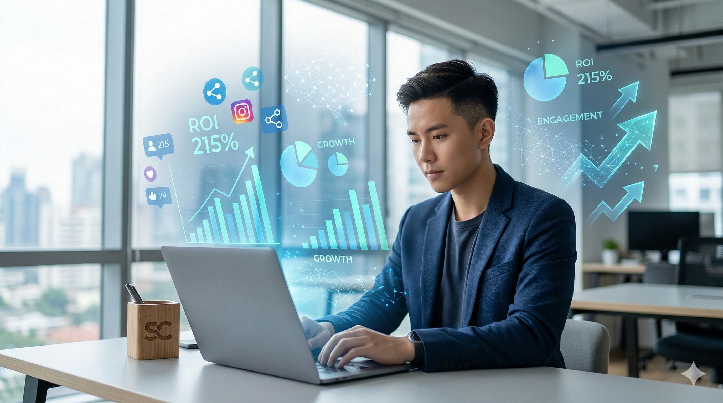 Digital Marketing Expert analyzing data